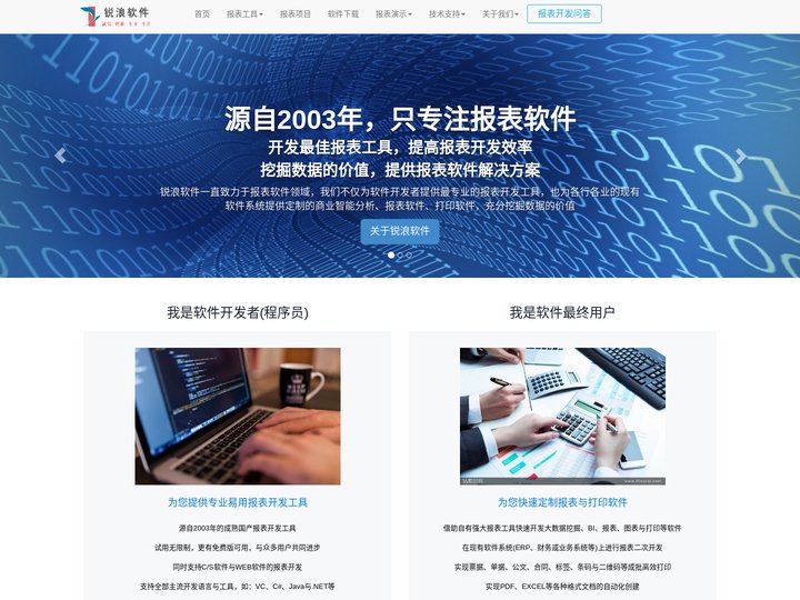 锐浪报表 - 最多软件开发者选用的报表工具