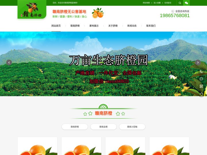 赣南脐橙_血橙_脐橙一件代发-赣南脐橙产地直销网