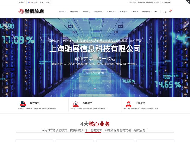 系统集成|弱电设计|弱电施工|弱电维保||企业网站管理系统|微网站建设|手机网站建设|中英文网站建设-上海驰展信息科技有