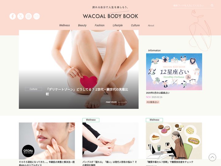 WACOAL BODY BOOK（ワコールボディブック） | 誇れる自分で人生を楽しもう。