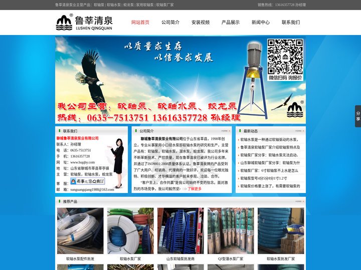 软轴泵_软轴水泵_潜水泵_蛟龙泵_软轴泵厂家(聊城鲁莘清泉泵业有限公司)