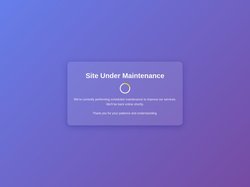 Site Maintenance
