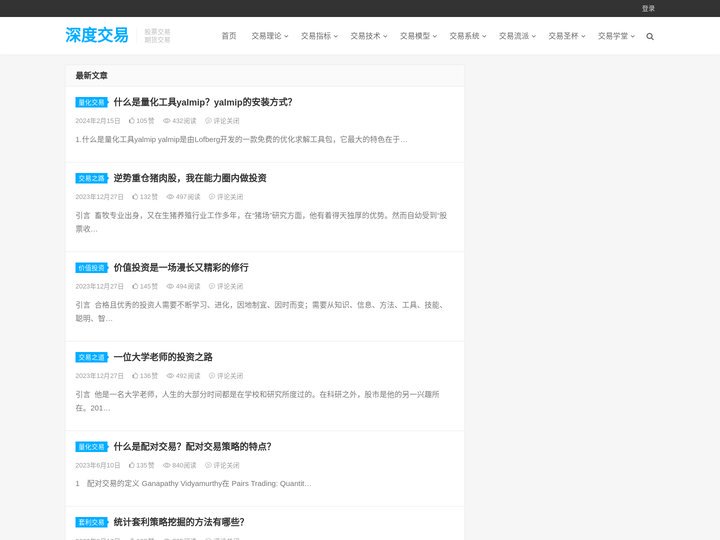 深度交易 – 金融交易专业知识分享网站