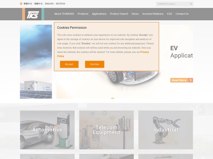 THINKING ELECTRONIC INDUSTRIAL CO., LTD.