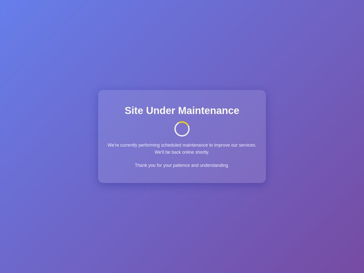 Site Maintenance