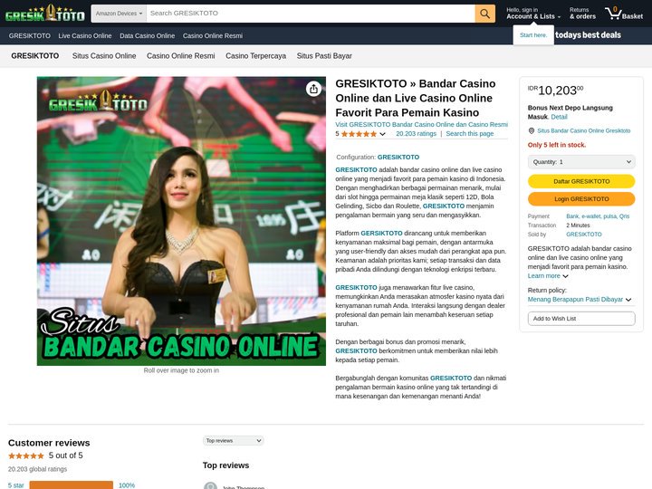 GRESIKTOTO » Bandar Casino Online dan Live Casino Online Fav