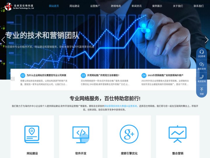 专业内外贸网站建设,网站推广,代运营公司_沧州百仕特科技有限公司