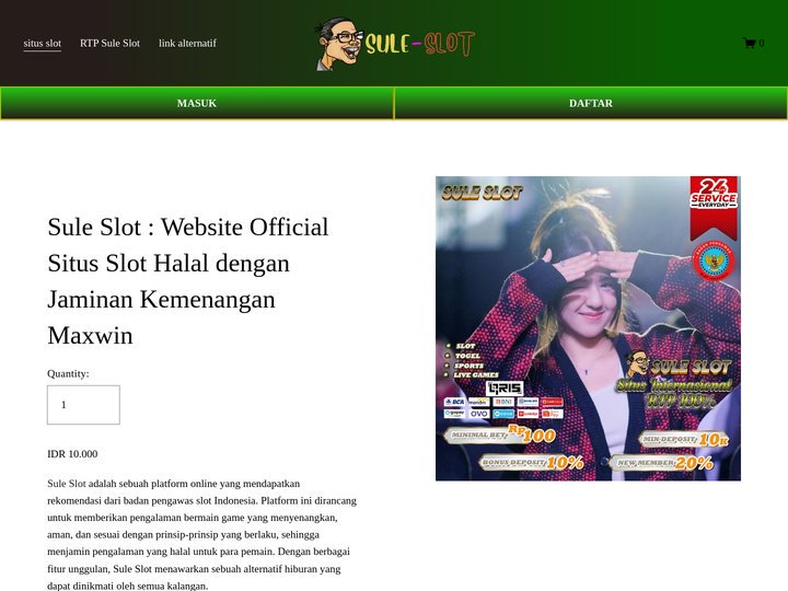 Sule Slot : Website Official Situs Slot Halal dengan Jaminan