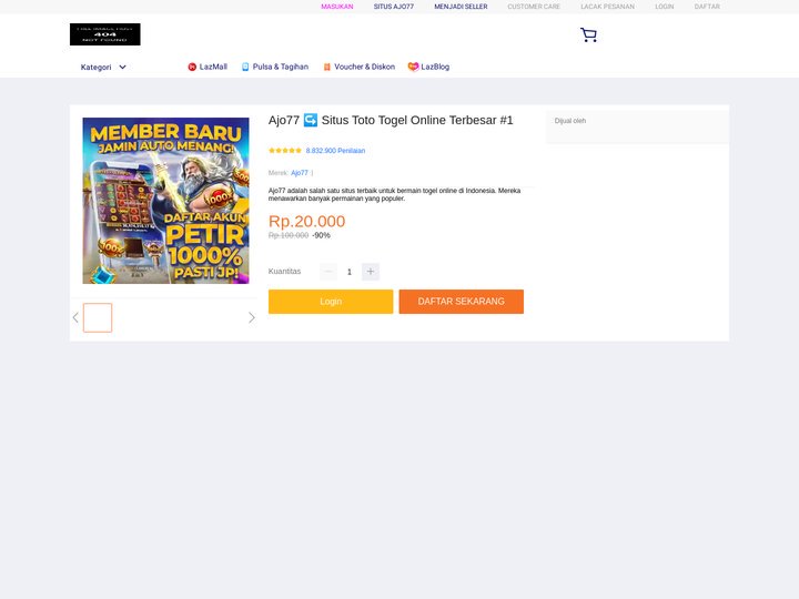 Ajo77 ↪️ Situs Toto Togel Online Terbesar #1