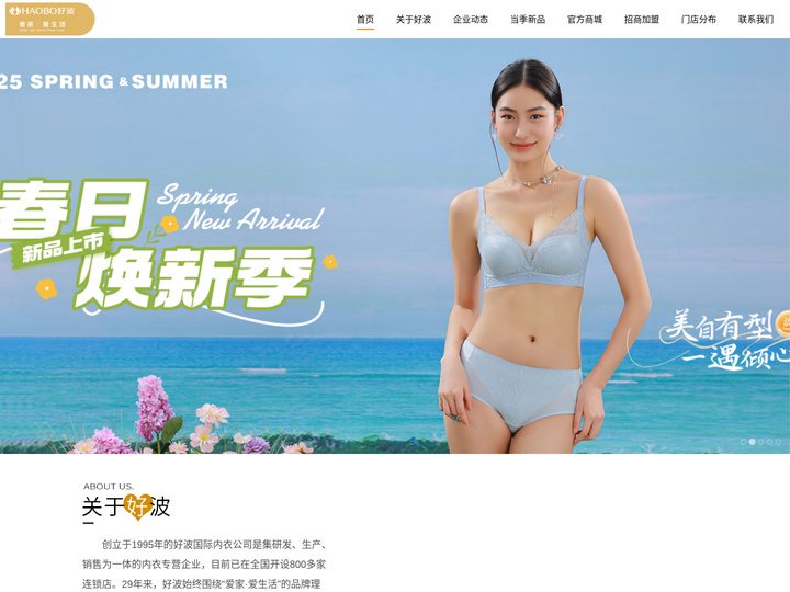 好波内衣加盟-内衣品牌 - 安徽好波国际内衣公司官网