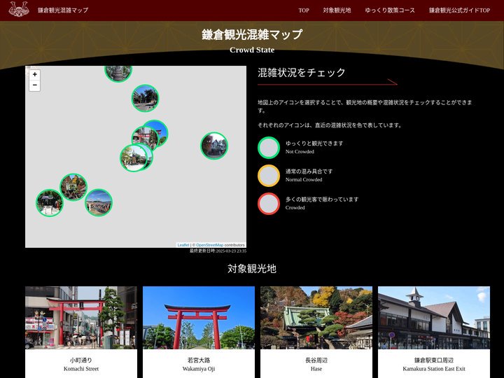 鎌倉観光混雑マップ