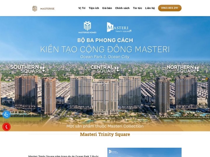 Masteri Trinity Square | Thông Tin, Giá Bán, Chính Sách