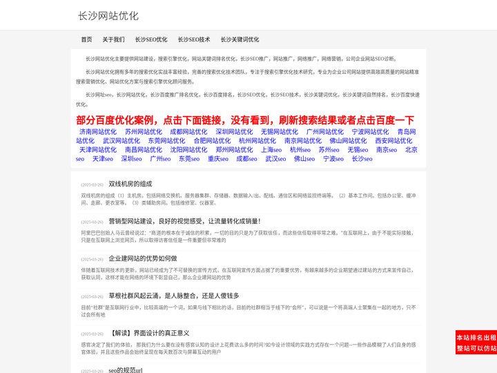 长沙网站优化