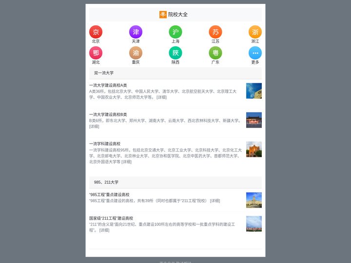 院校大全 - 搜罗全球院校 - 千栀网
