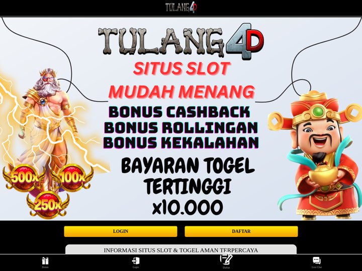 Tulang4D Situs Slot Dan Togel Aman dan Besar Pasti Bayar
