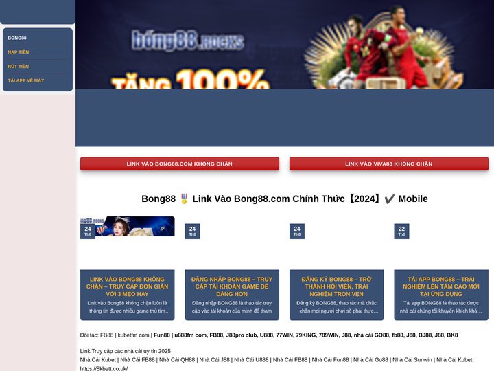 Bong88 🎖️ Link Vào An Toàn Không Chặn | Nhà Cái Cá Cược Uy T