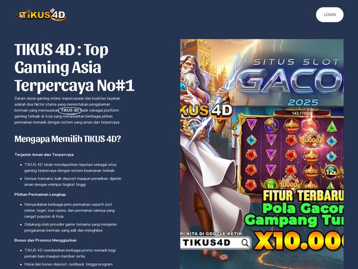TIKUS 4D : Top Gaming Asia Terpercaya No#1
