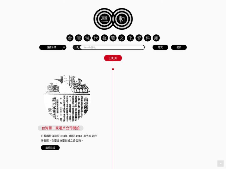 聲軌 – 台灣現代聲響文化資料庫