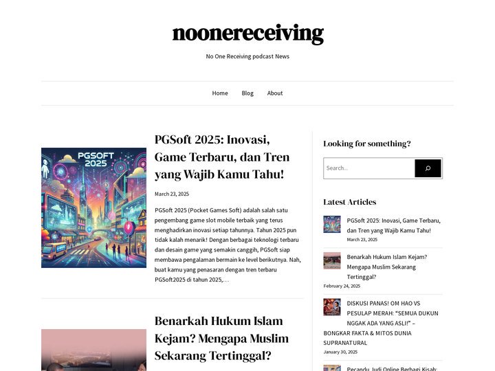 noonereceiving - No One Receiving podcast News
