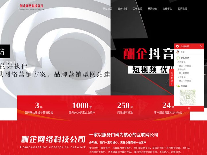 网络建站-推广-企业资质代办-河北酬企网络科技有限公司