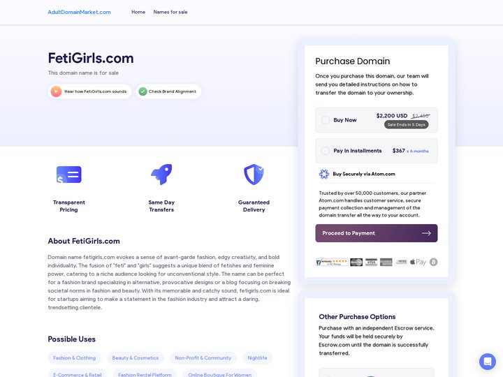 FetiGirls.com is for sale