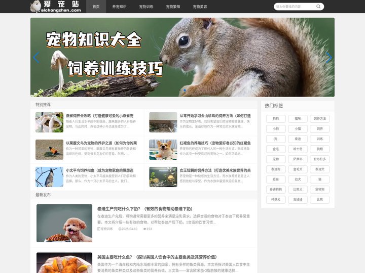 爱宠站_最专业的养宠技巧都在这!