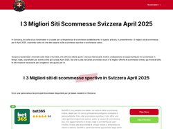 Siti Scommesse in Svizzera - TOP 3 Bookmaker Svizzera 2025