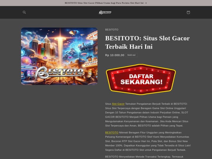 BESITOTO: Situs Slot Gacor Terbaik Hari Ini