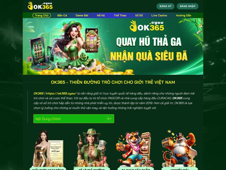 OK365 ⭐️ TRANG NHÀ CÁI UY TÍN OK365.COM | TẶNG 365K