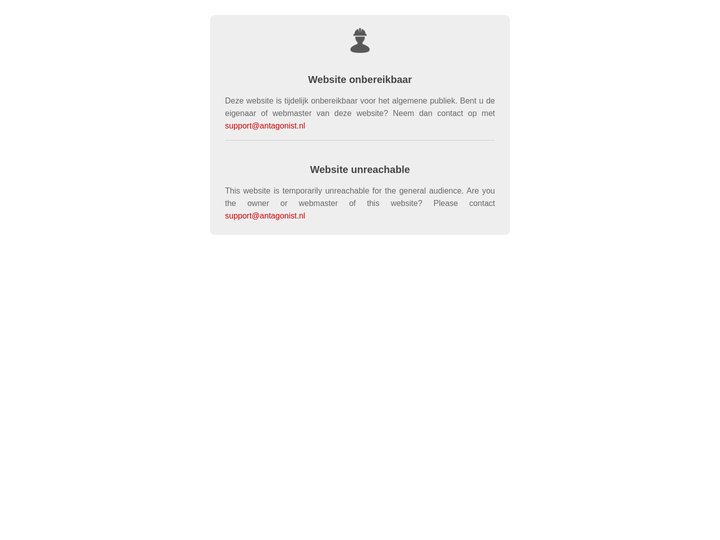 Website onbereikbaar / Website unreachable
