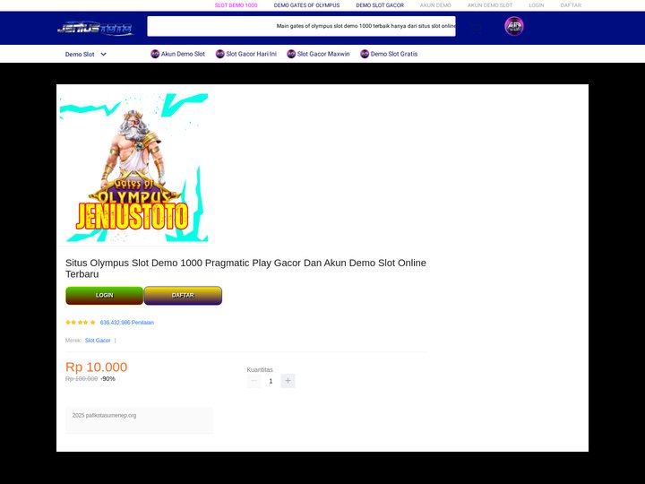 Situs Olympus Slot Demo 1000 Pragmatic Play Gacor Dan Akun D