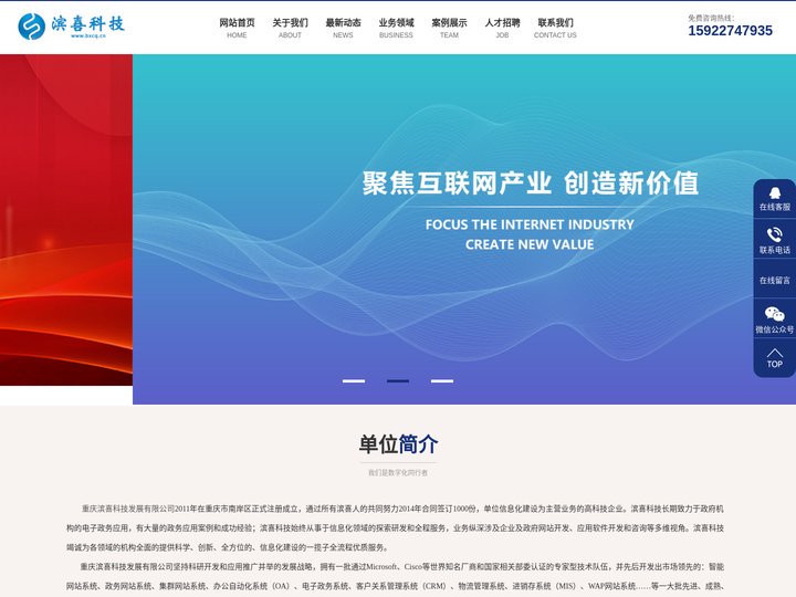 重庆网站建设-重庆滨喜科技发展有限公司【官网】