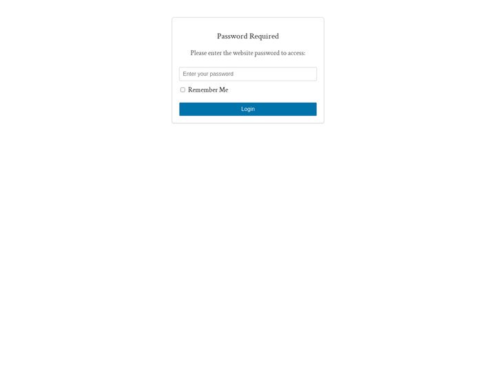 Password Protected