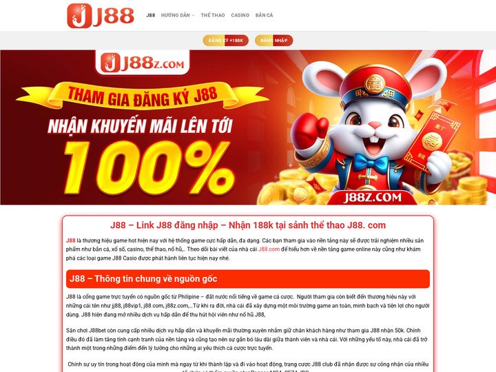 J88 - Link J88 đăng nhập - Tặng 188k tại thể thao J88. com