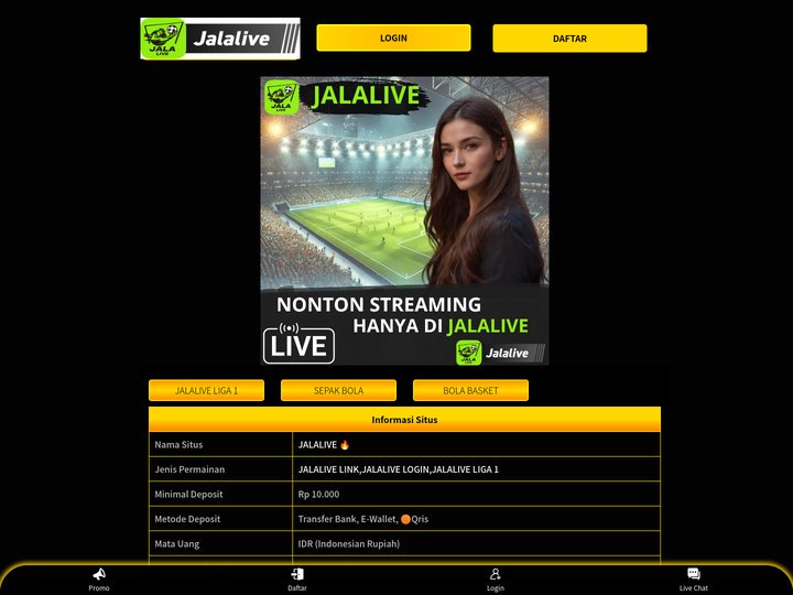 JALALIVE: Tempat Nonton Bola & Olahraga Favorit Kamu, Live d