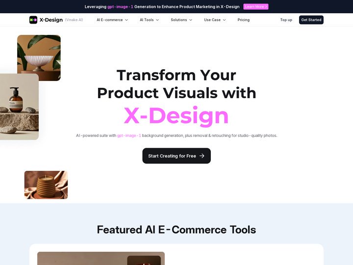 AI-Powered Photo Editing Studio for Marketing | X-Design