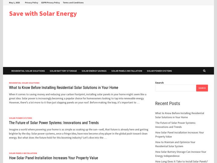 Save with Solar Energy