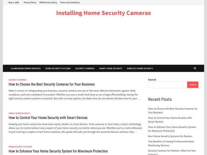 Installing Home Security Cameras