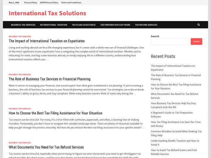 International Tax Solutions