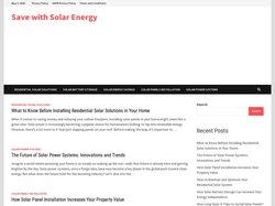 Save with Solar Energy