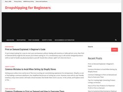 Dropshipping for Beginners