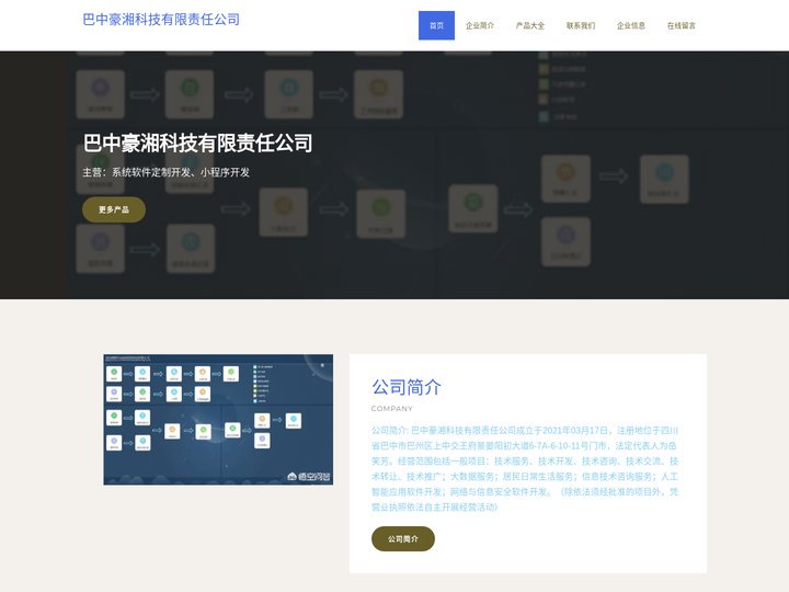 系统软件定制开发、小程序开发、巴中豪湘科技有限责任公司
