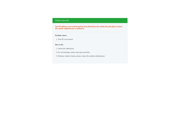 Website firewalls