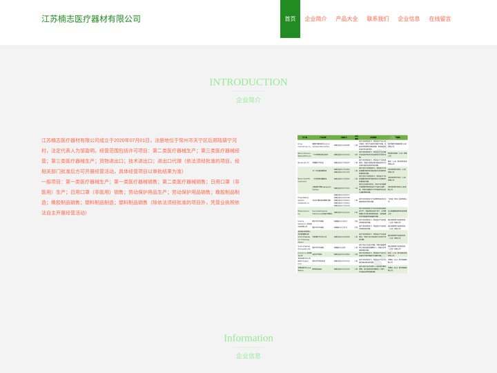 医疗器械销售-日用口罩生产-江苏楠志医疗器材有限公司