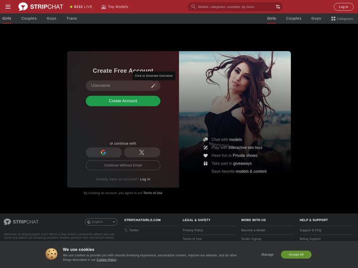 Create Free Member Account | Live Cams Community | stripchat