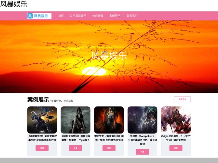 风暴娱乐-梦想照进现实,努力成就未来!