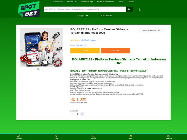 BOLABET189 - Platform Taruhan Olahraga Terbaik di Indonesia