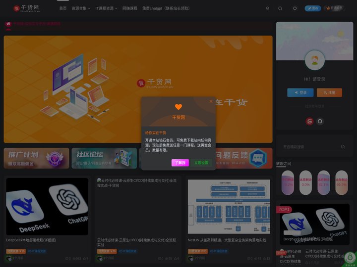 干货网-前端免费学习-it编程-ai课程-编程-java学习-vue3免费-react-springboot
