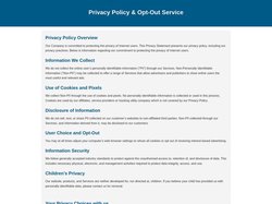 Privacy Policy & Opt-Out Service