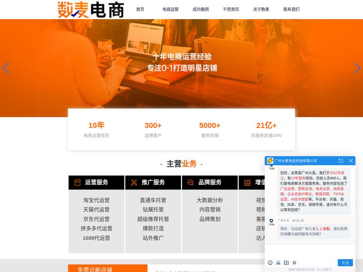 电商代运营_淘宝天猫代运营_天猫运营_京东运营_代运营公司-数麦代运营
